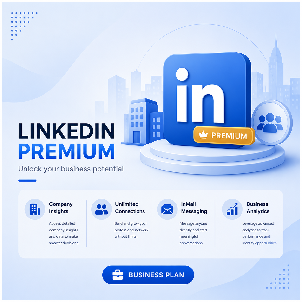LinkedIn Premium Business ( 1 Month ) ( via Login )
